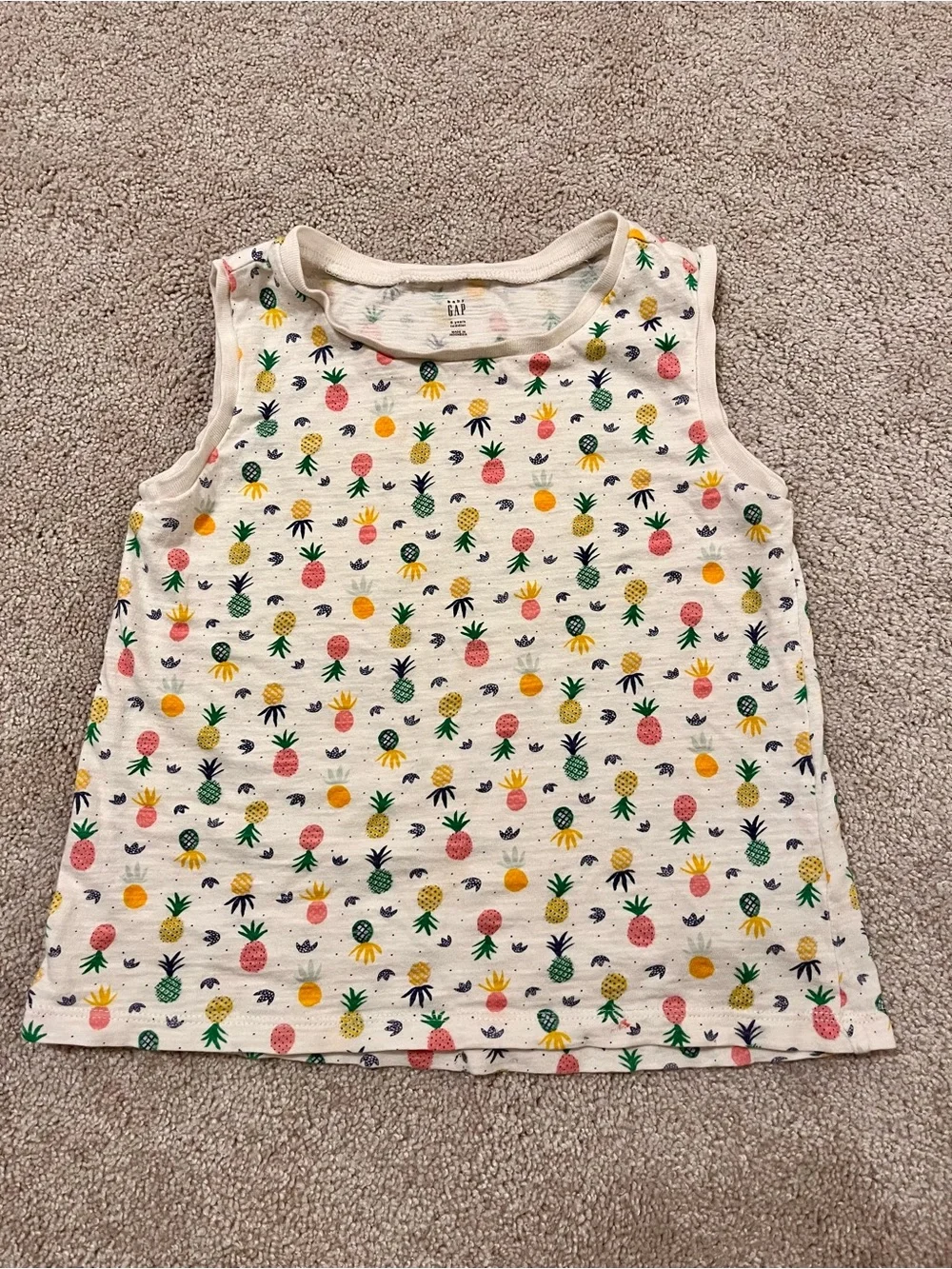 ⭐️5/$25⭐️ GAP Kids 5T Pineapple Sleeveless Top Tank Top